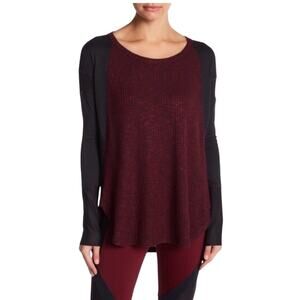 LUKKA Lux Mesh Ribbed Long Tunic Top Activewear T-Shirt